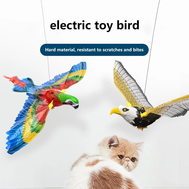 Simulation Bird Cat Interactive Pet Toys – Hanging Eagle and Parrot variants