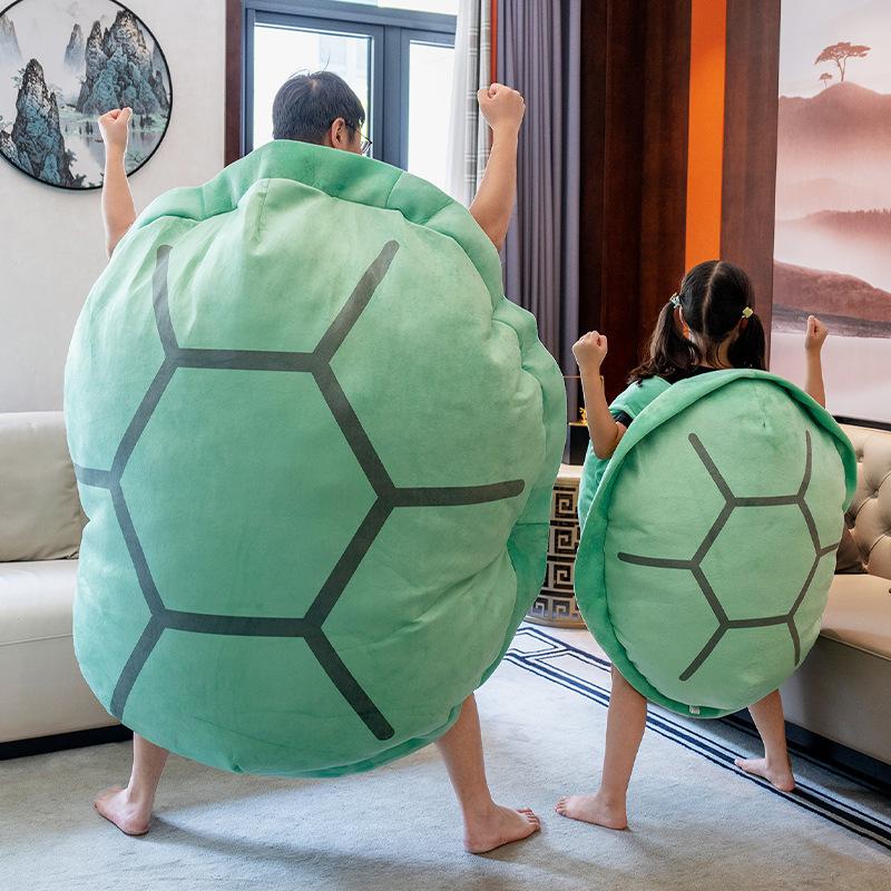 Wearable Turtle Shell Cushion – Fun Novelty Pillow for Kids & Adults