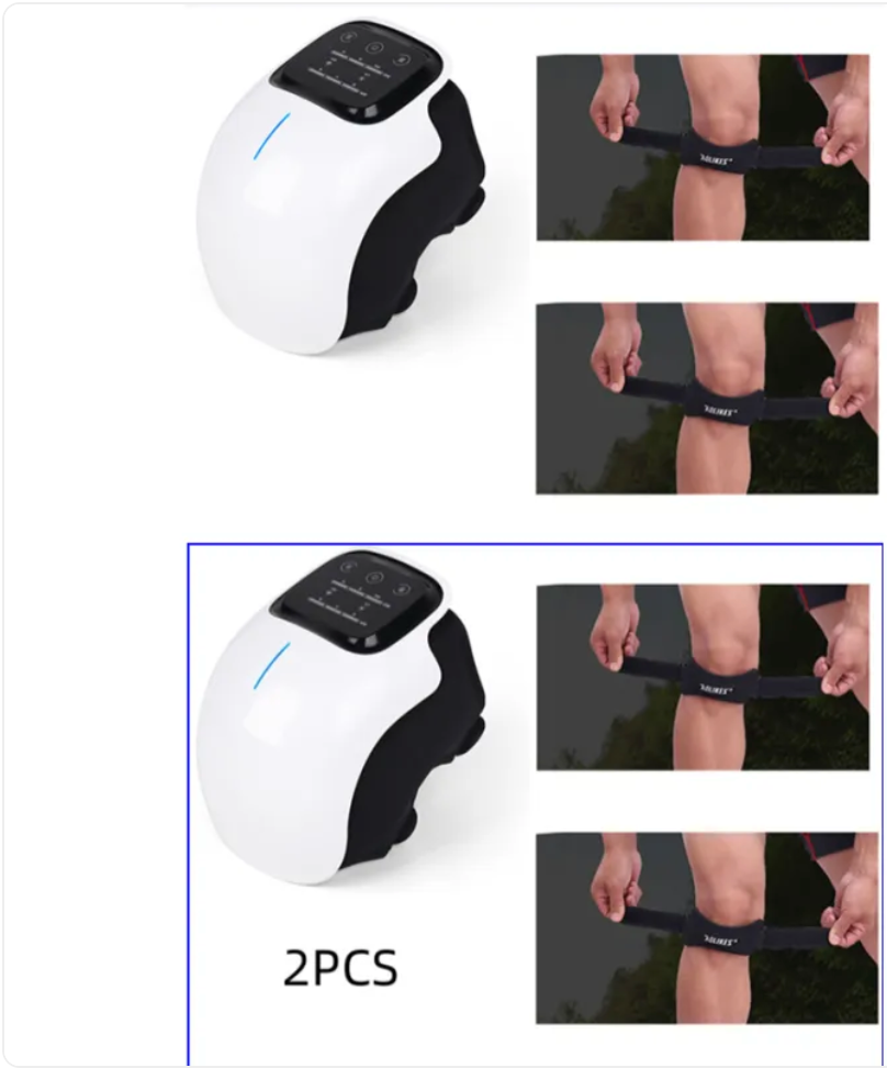 Smart Knee Massager Straps | Heat Therapy & Compression Relief | Multiple Configurations