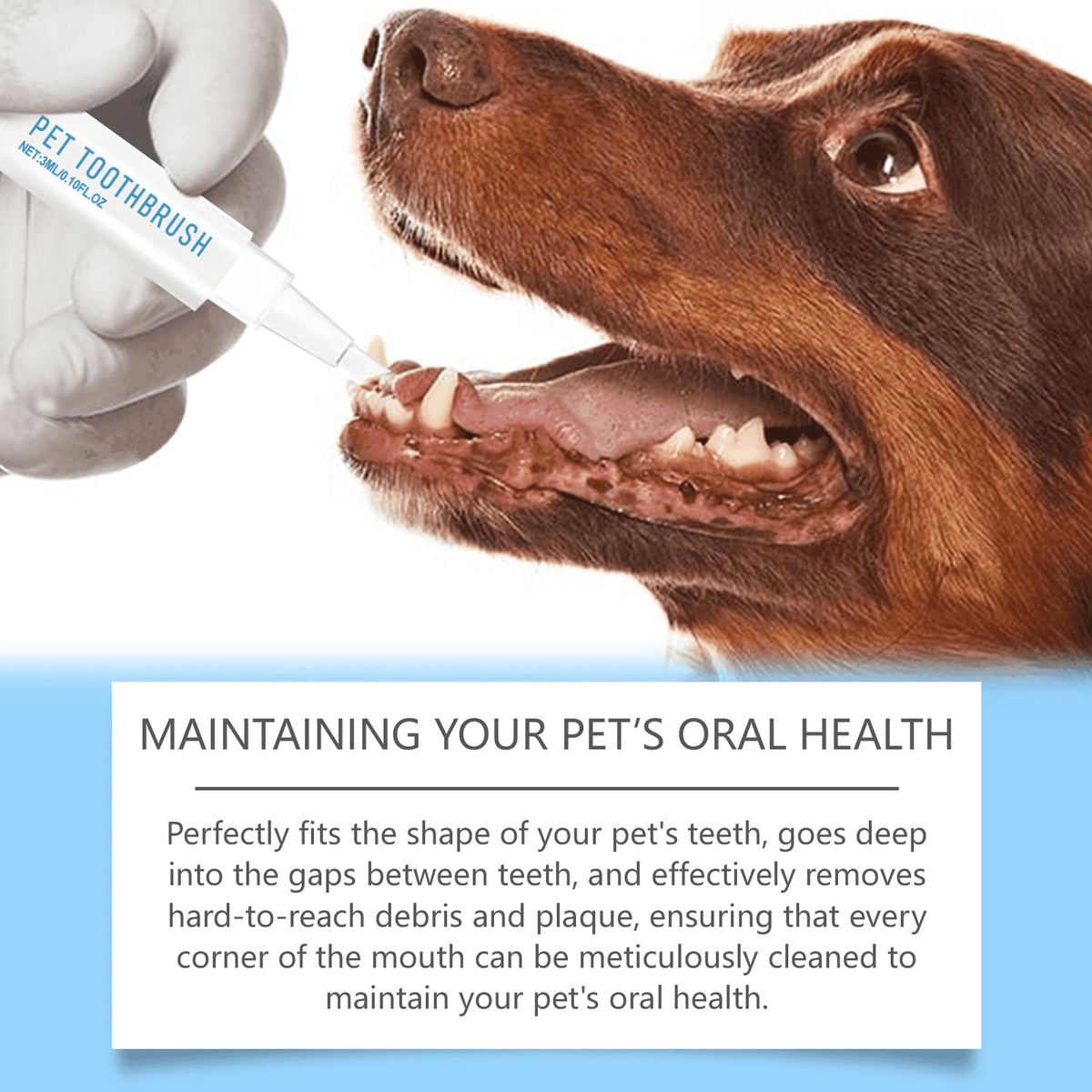 Pet Toothbrush Pen with Liquid Dental Formula

