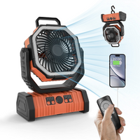 3-in-1 Camping Fan with Power Bank & LED Light – Portable Outdoor Fan