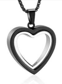 Heart-Shaped Cremation Pendant – Stainless Steel Memorial Keepsake Jewellery