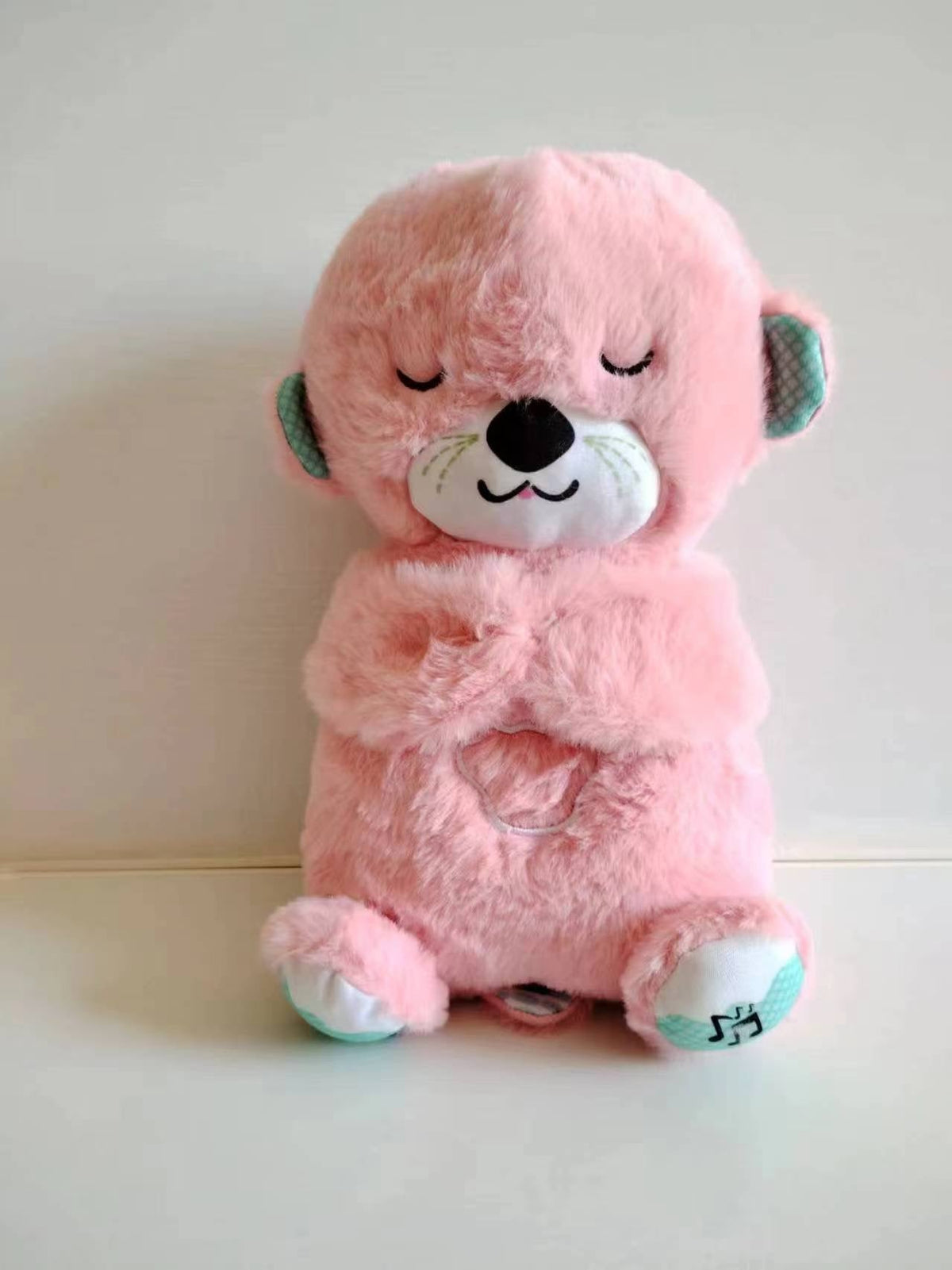 Baby Soothing Otter Plush Toy – Sound Machine with Breathing Motion & Soft Lights