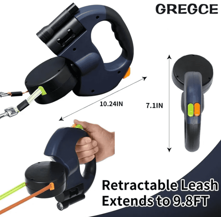Dual Retractable Dog Leash

