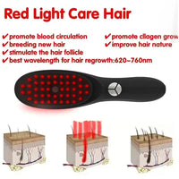 Electric Scalp Massager Comb – Red Light Therapy