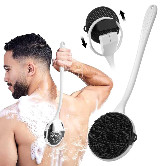 Silicone Back Scrubber with Detachable Long Hand