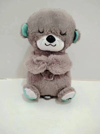 Baby Soothing Otter Plush Toy – Sound Machine with Breathing Motion & Soft Lights