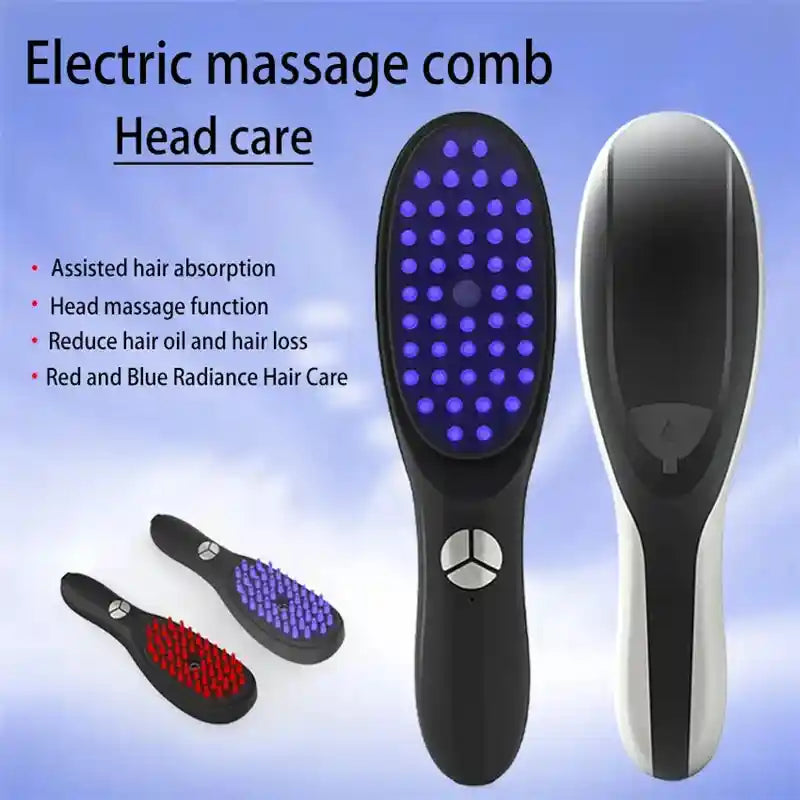 Electric Scalp Massager Comb – Red Light Therapy