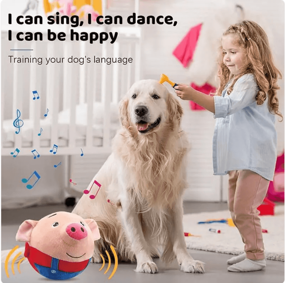 Motion-Activated Squeaky Plush Dog Toy | Bounces...

