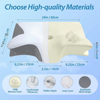 2-in-1 Memory Foam Cervical Neck Pillow – Neck Pain Relief & Spinal Support
