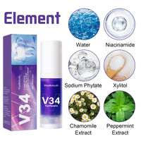 V34 Whitening Tooth Cleaning Mousse – Stain Removal & Gum Care