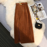 High Waist A-Line Corduroy Skirt – Timeless Autumn Style