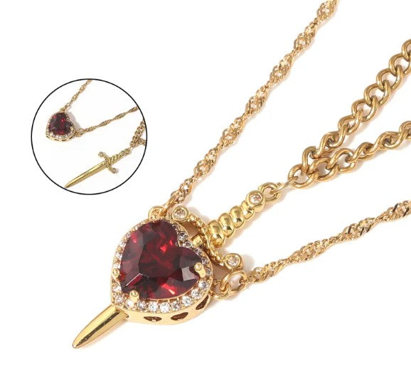 Love Dagger Couple Necklace