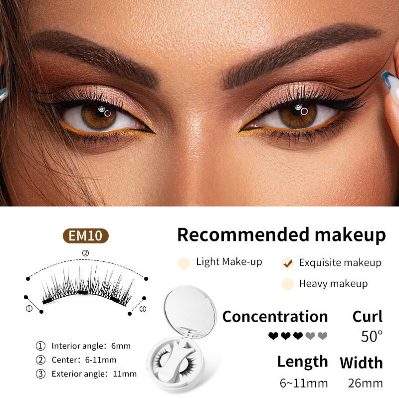 Magnetic False Eyelashes Set – Glue-Free with Applicator & Case