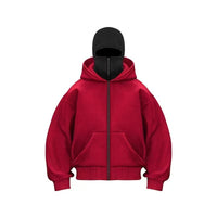 Men's Hooded Zip-Up Baseball Jacket – Lightweight Casual Layering