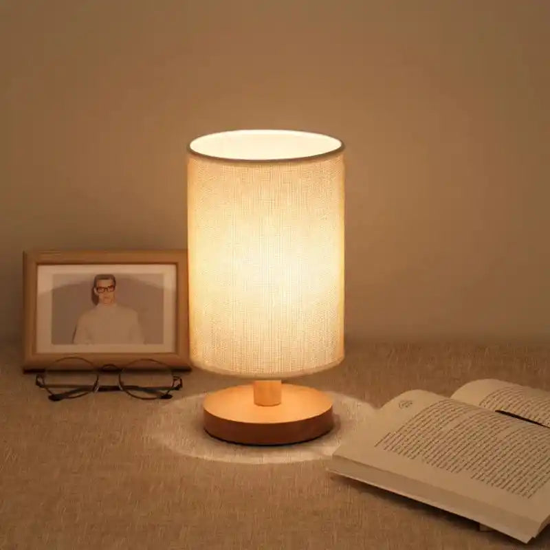 Wooden Dimmable Bedside Lamp

