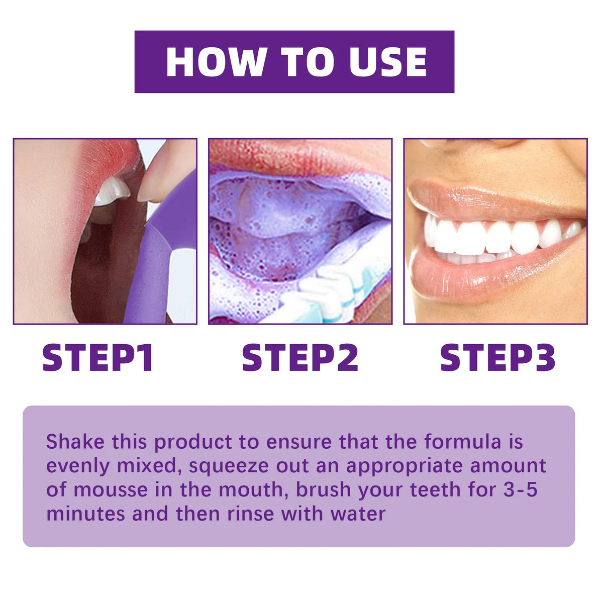V34 Whitening Tooth Cleaning Mousse – Stain Removal & Gum Care