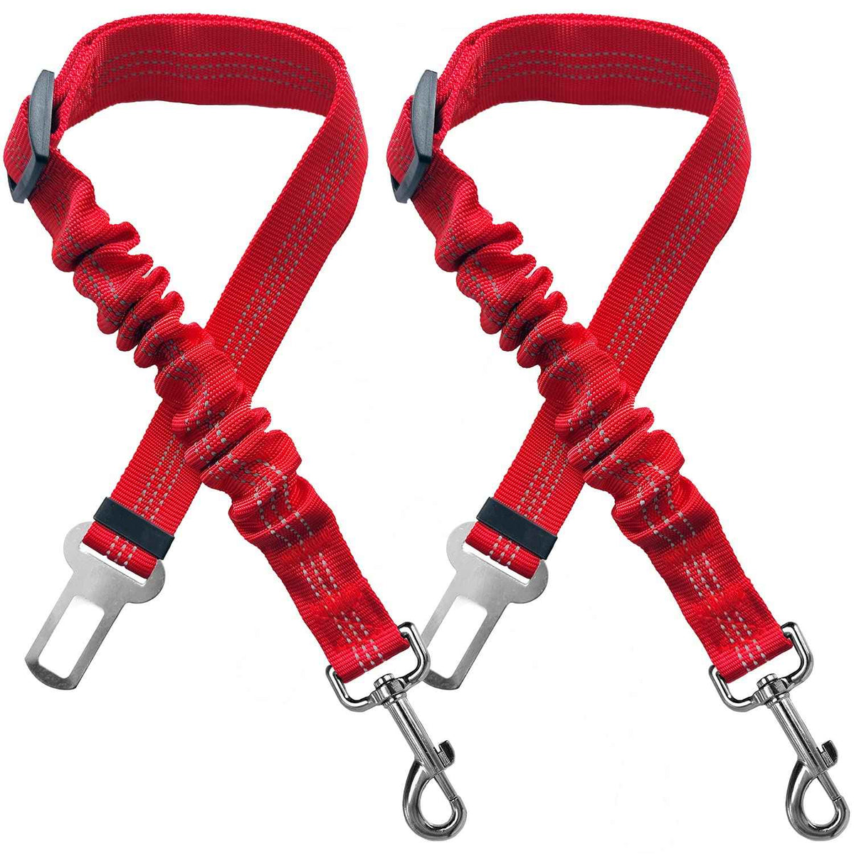Dog Car Seatbelt Harness | Bungee Anti-Shock, Ad...

