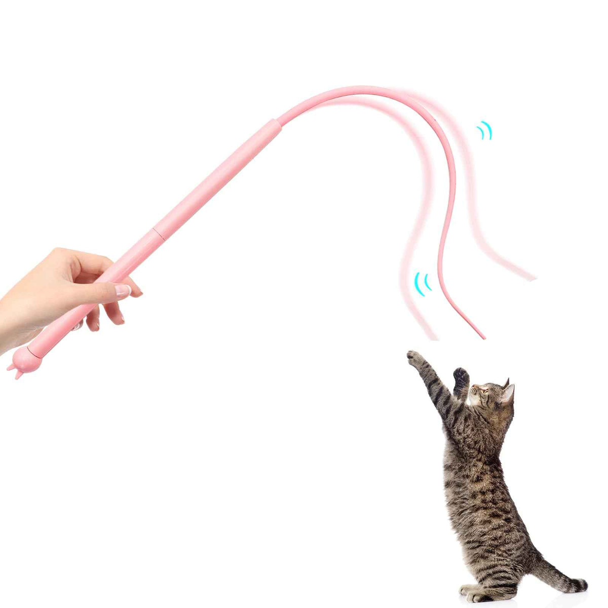 Silicone Rat Tail Cat Wand Toy | 30" Bionic Tail