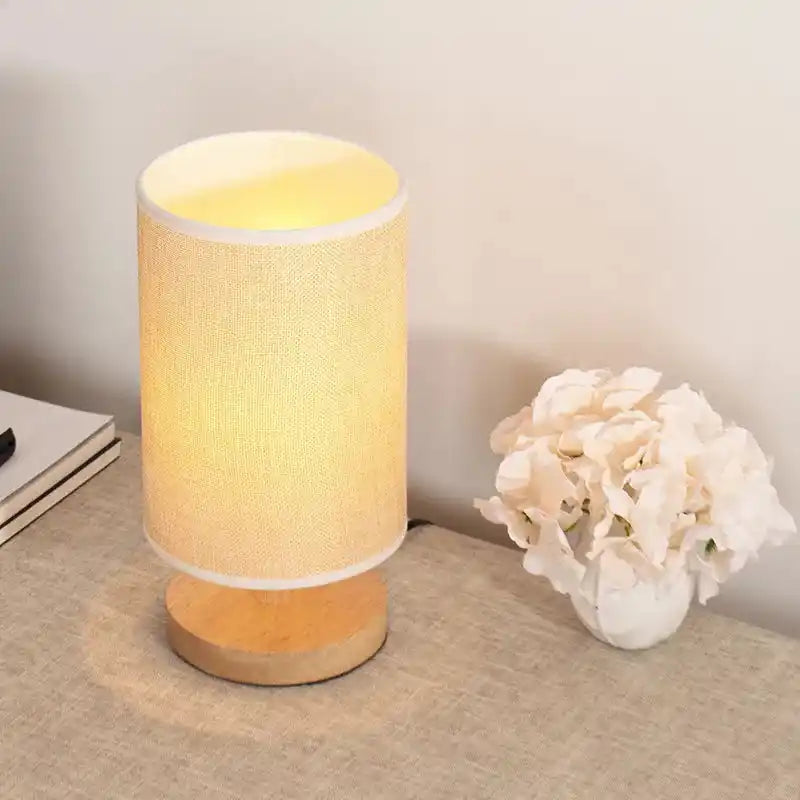 Wooden Dimmable Bedside Lamp

