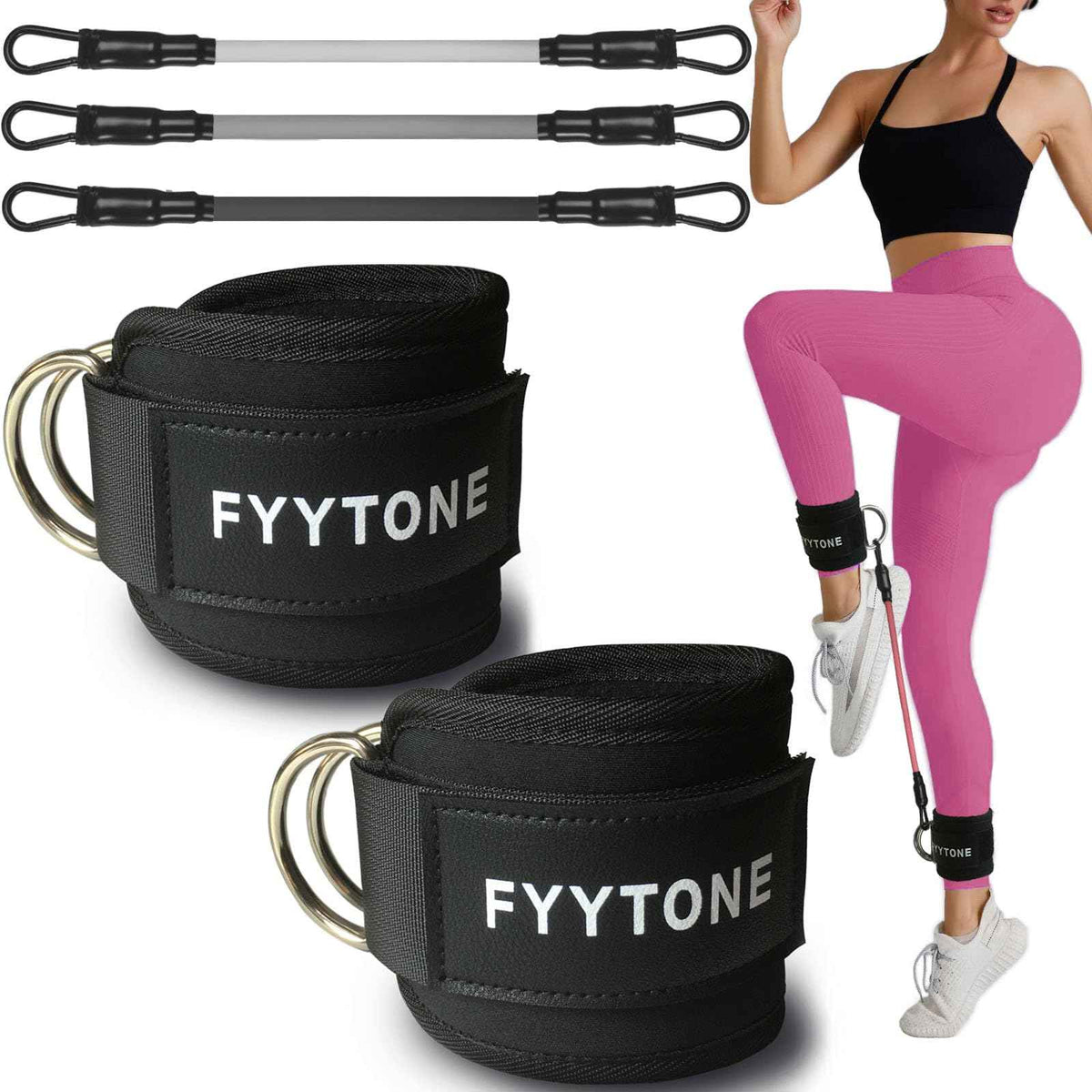 Ankle Resistance Bands with Cuffs

