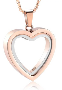 Heart-Shaped Cremation Pendant – Stainless Steel Memorial Keepsake Jewellery