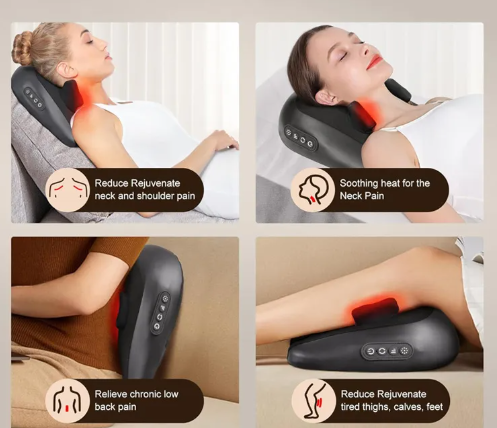 Shiatsu Neck & Shoulder Massager – Heat Therapy & 3 Speeds