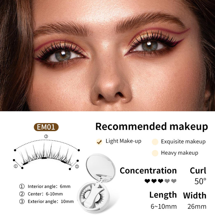 Magnetic False Eyelashes Set – Glue-Free with Applicator & Case