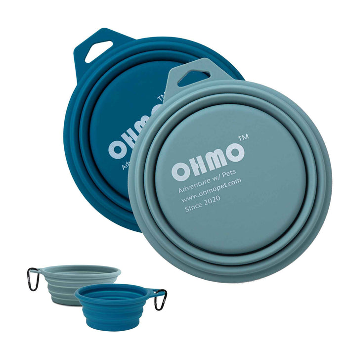 Collapsible Silicone Dog Travel Bowls | 2-Pack 4...



