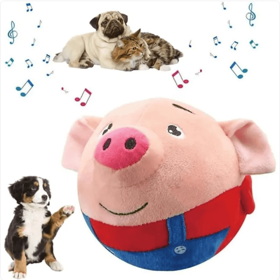 Motion-Activated Squeaky Plush Dog Toy | Bounces...

