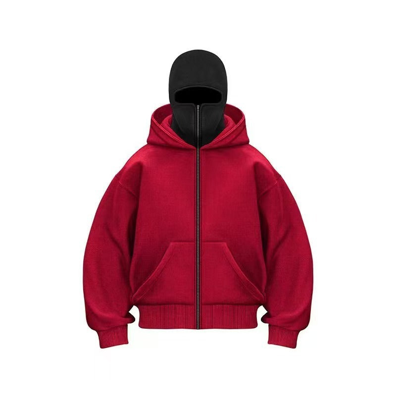 Men's Hooded Zip-Up Baseball Jacket – Lightweight Casual Layering