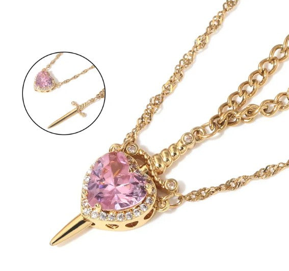 Love Dagger Couple Necklace