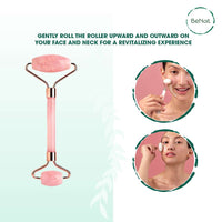 Rose Quartz Facial Roller – Natural Cooling Ston...

