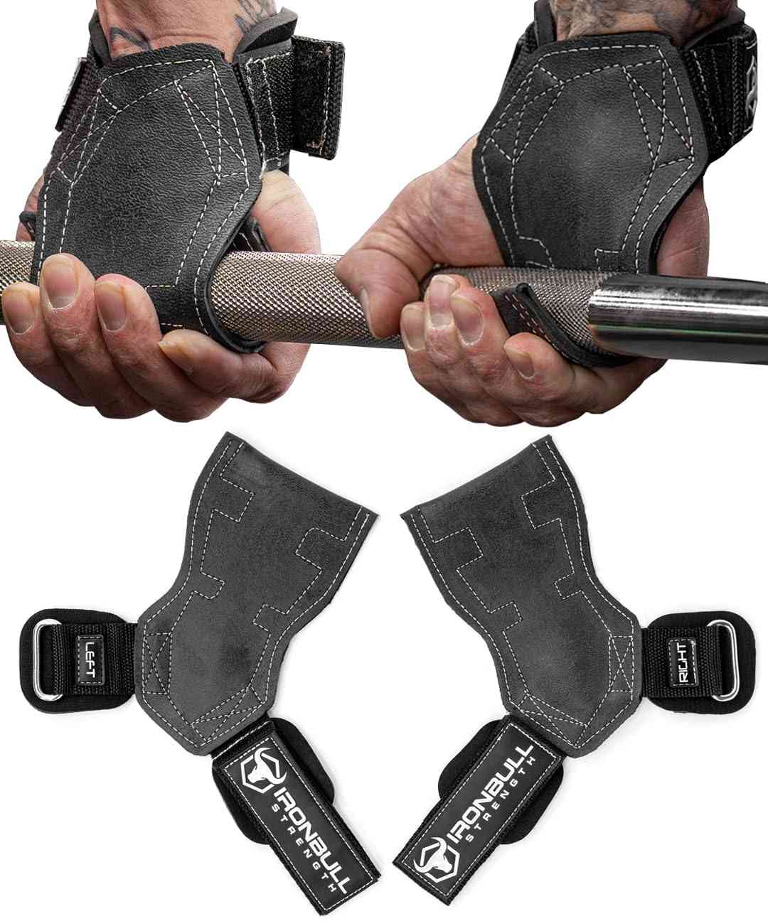 Lifting Grips with Wrist Wraps

