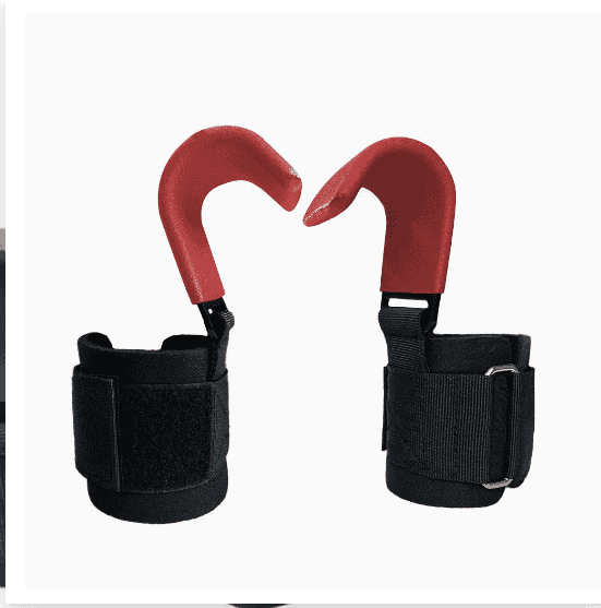 Weight Lifting Hooks with Wrist Wraps