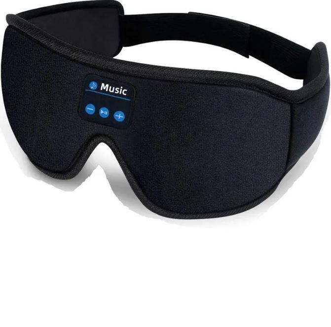 3D Bluetooth Sleep Eye Mask | Wireless Music & Total Blackout | Built-In Stereo Speakers