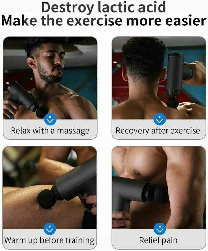 Percussion Massage Gun with 4 Heads
