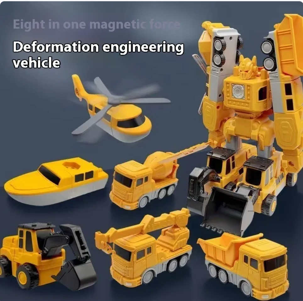 Magnetic Building Blocks Engineering Vehicle Set – 35 Pieces