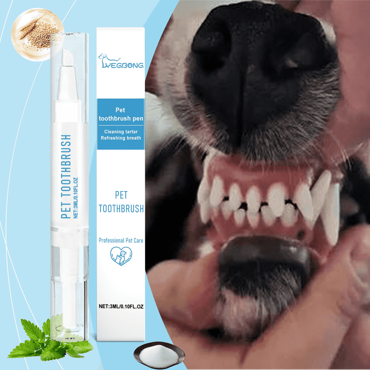 Pet Toothbrush Pen with Liquid Dental Formula

