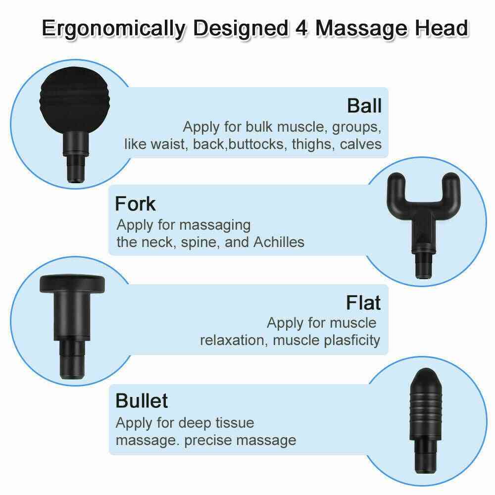 Percussion Massage Gun with 4 Heads