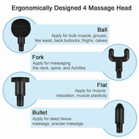 Percussion Massage Gun with 4 Heads