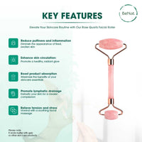 Rose Quartz Facial Roller – Natural Cooling Ston...

