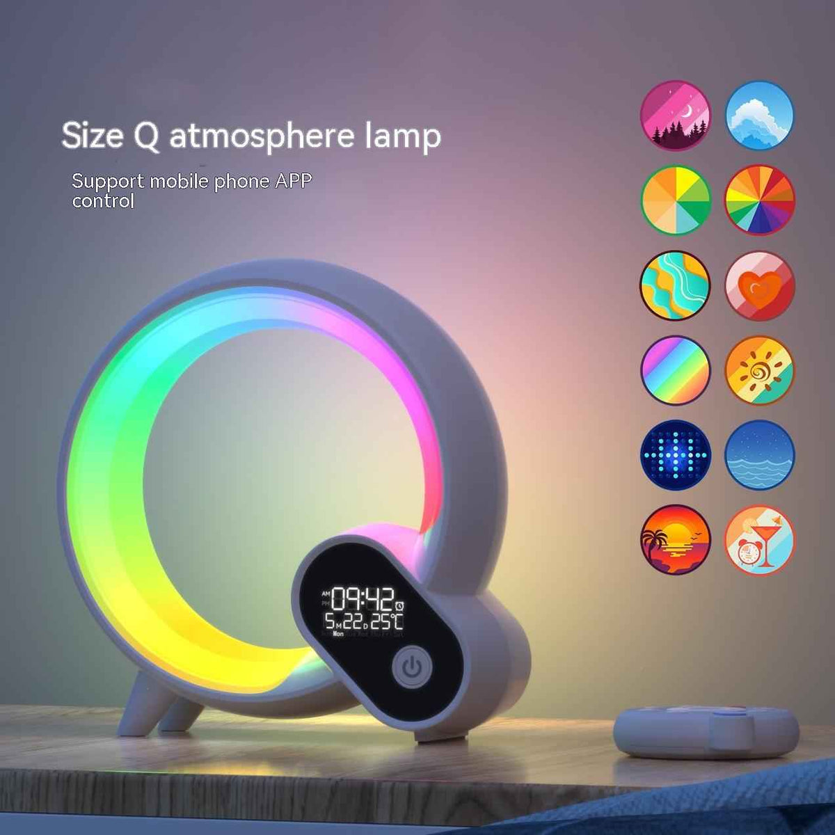 Sunrise Alarm Clock with Bluetooth & Colour Light

