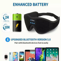 3D Bluetooth Sleep Eye Mask | Wireless Music & Total Blackout | Built-In Stereo Speakers