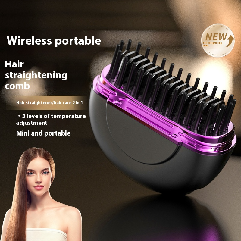 Mini Steam Hair Straightener – USB Rechargeable & Travel-Ready