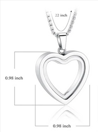 Heart-Shaped Cremation Pendant – Stainless Steel Memorial Keepsake Jewellery