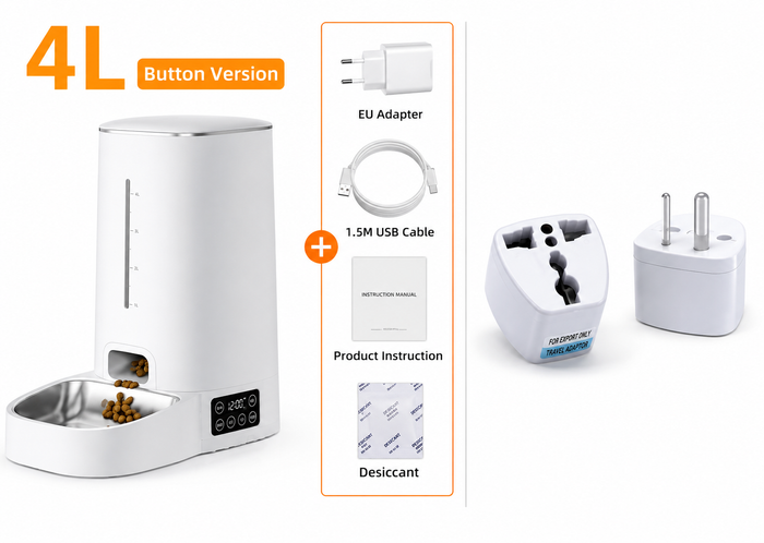 4L Automatic Pet Feeder with WiFi and App Control