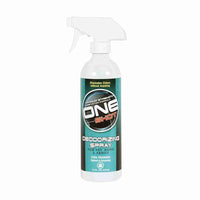 Close-up of white spray nozzle on herbal mint pet deodorising spray bottle, designed for neutralising pet and fabric odors