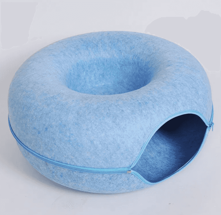 Four Seasons Wool Felt Cat Tunnel & Bed

