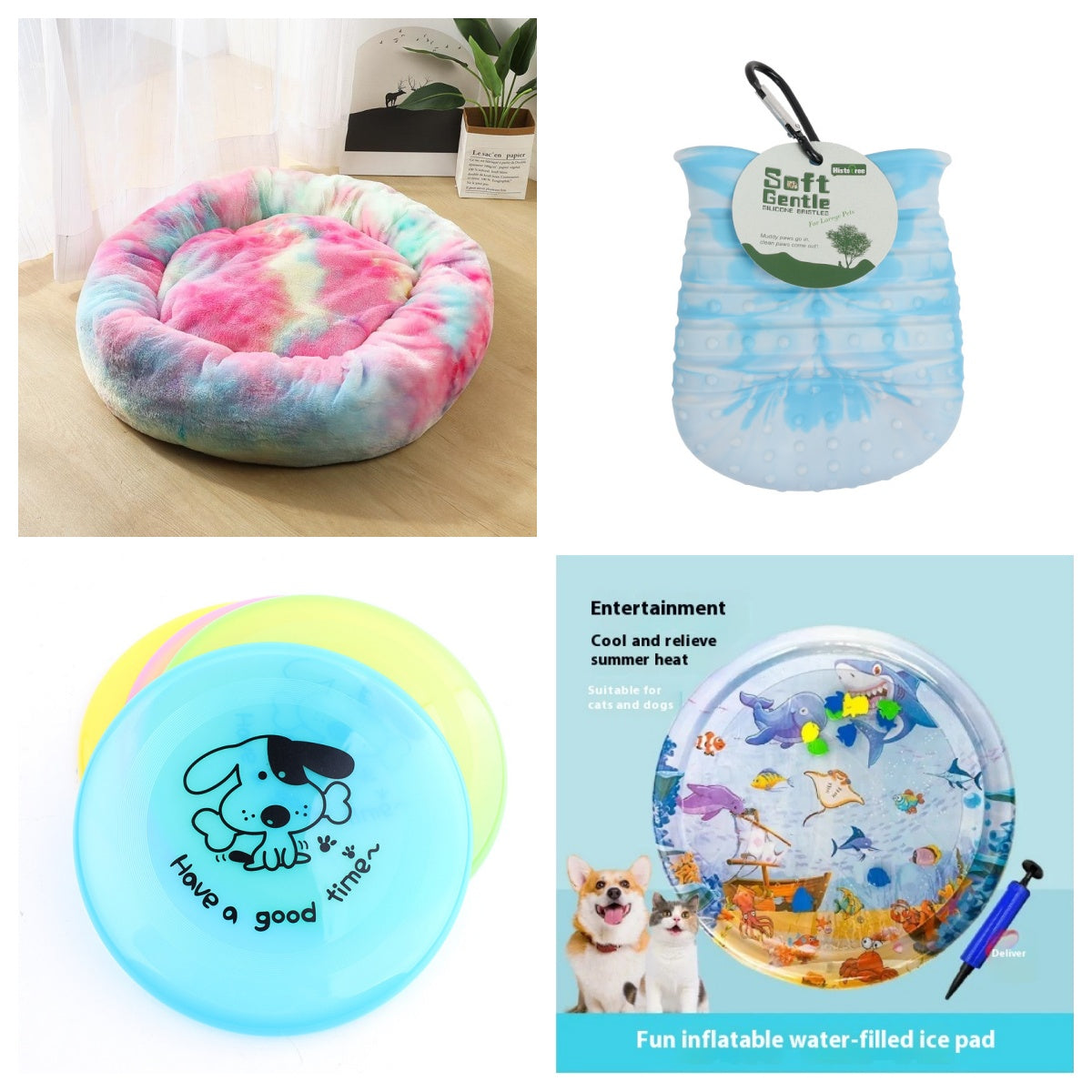 Silicone Flying Saucer Funny Pets Toy